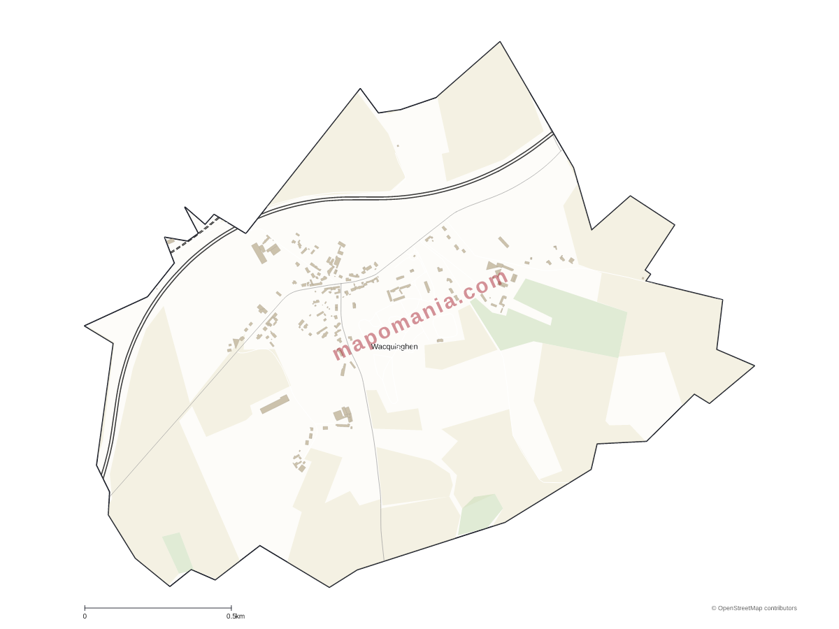 Carte de Wacquinghen à personnaliser