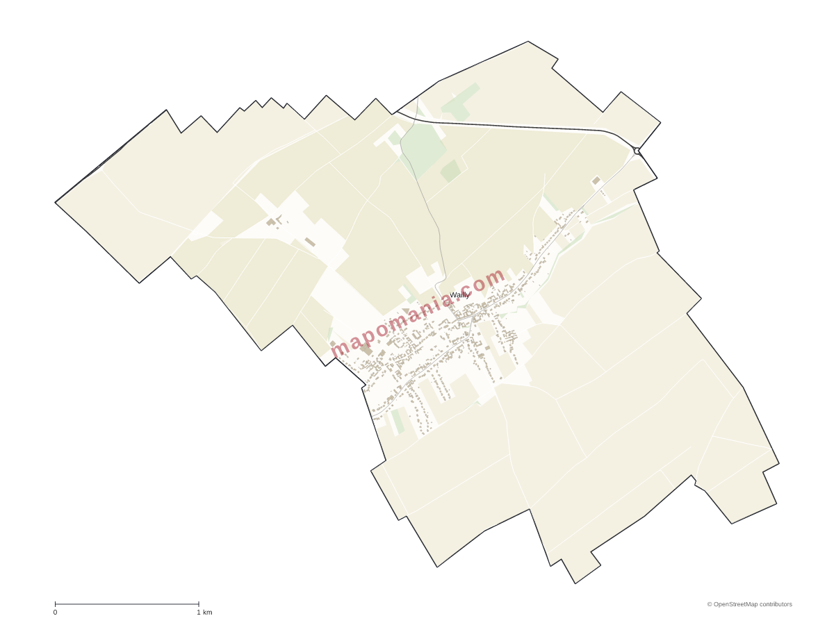 Carte de Wailly à personnaliser
