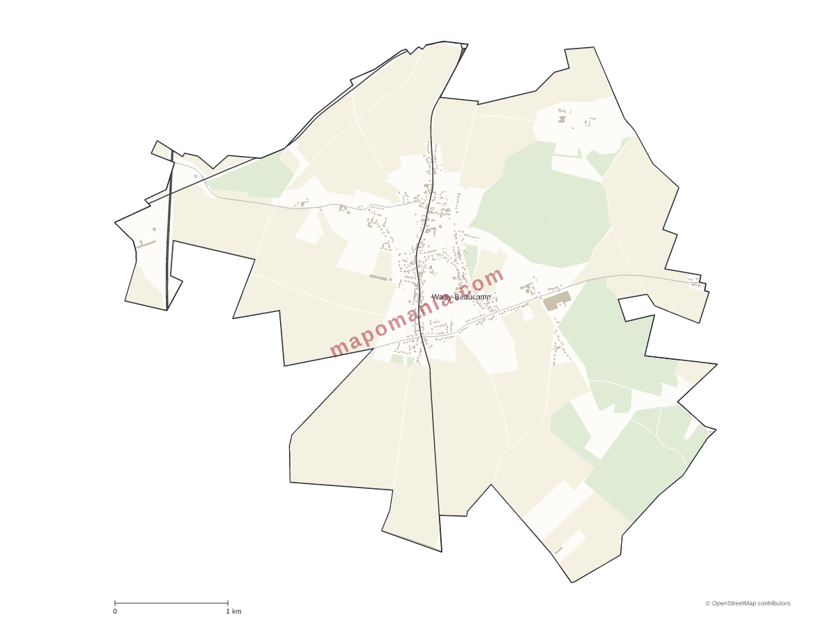 Carte de Wailly-Beaucamp à personnaliser