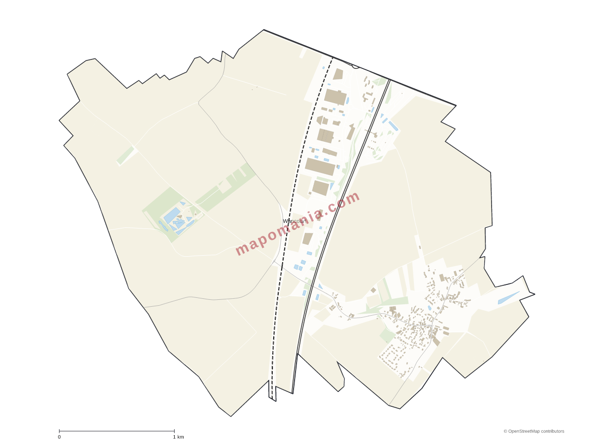 Carte de Wancourt à personnaliser