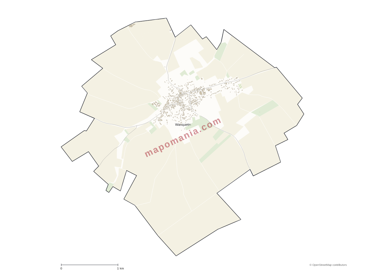 Carte de Wanquetin à personnaliser