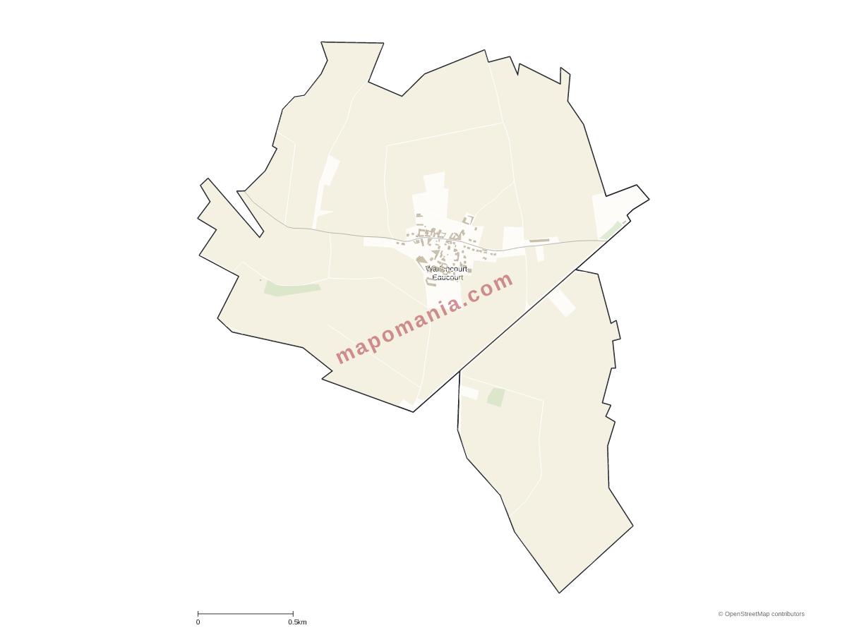 Carte de Warlencourt-Eaucourt à personnaliser