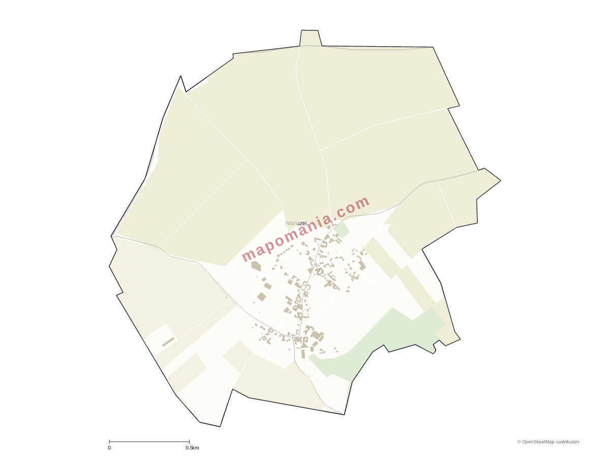 Carte de Warluzel à personnaliser