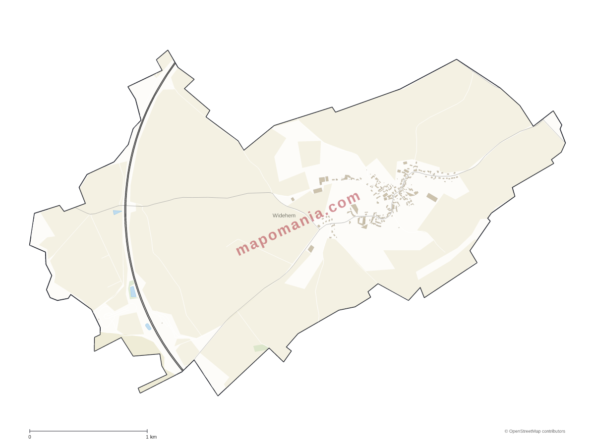 Carte de Widehem à personnaliser