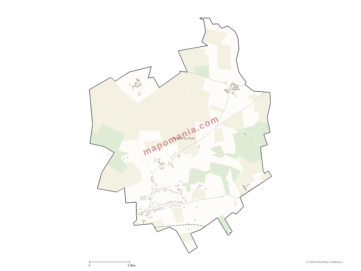 Carte de Wierre-au-Bois à personnaliser