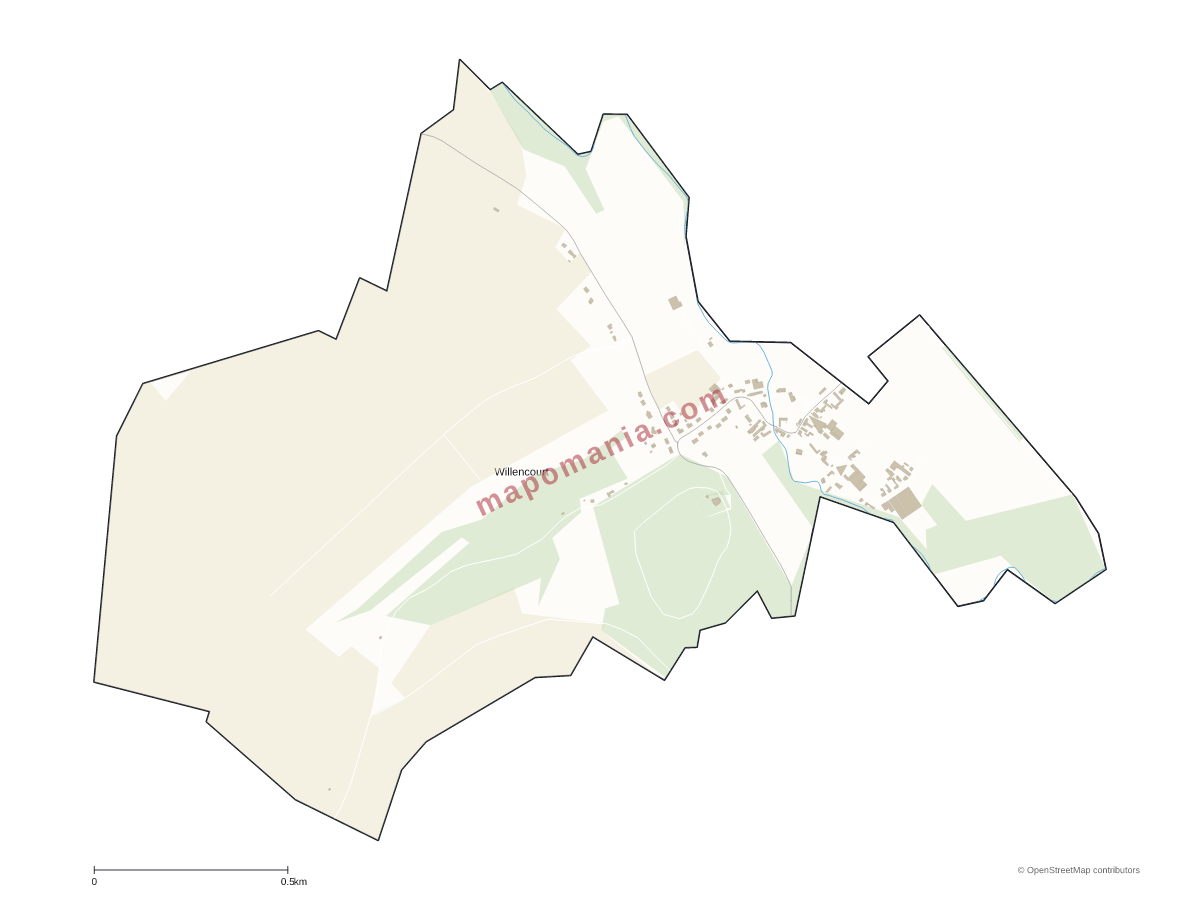 Carte de Willencourt à personnaliser