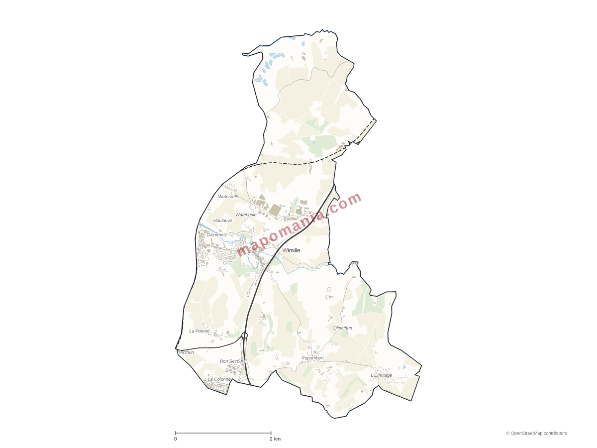 Carte de Wimille à personnaliser
