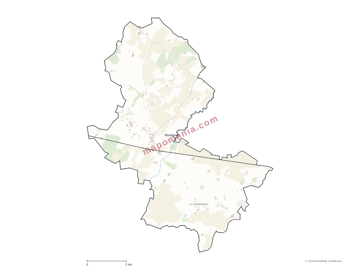 Carte de Wirwignes à personnaliser