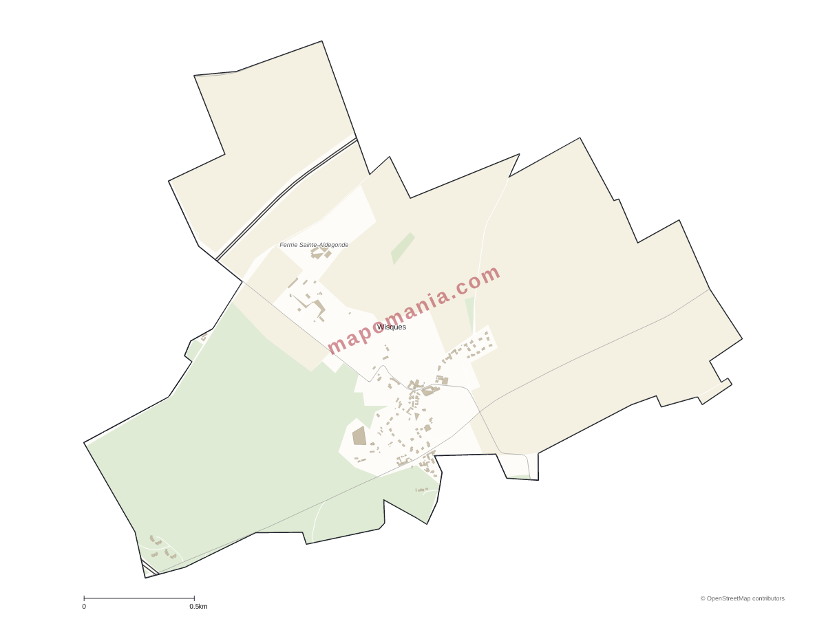 Carte de Wisques à personnaliser