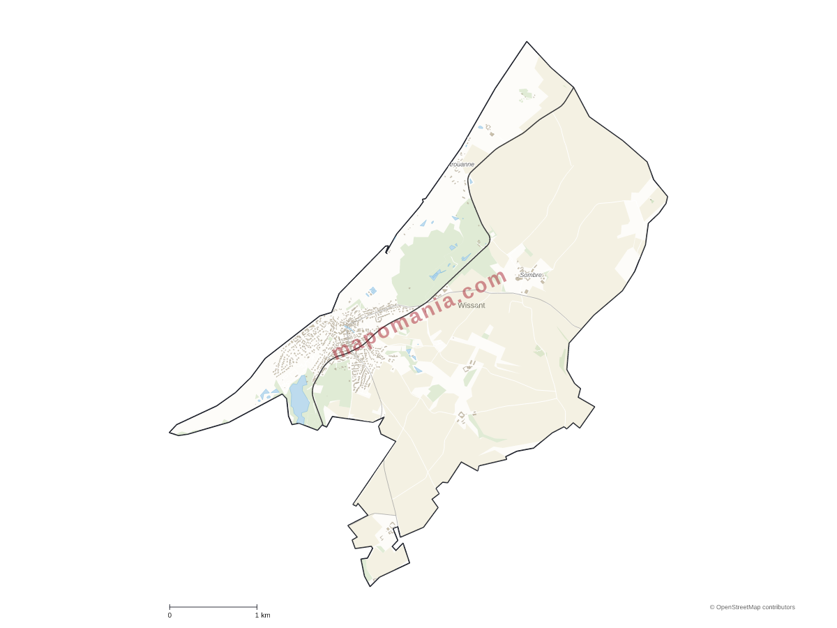 Carte de Wissant à personnaliser