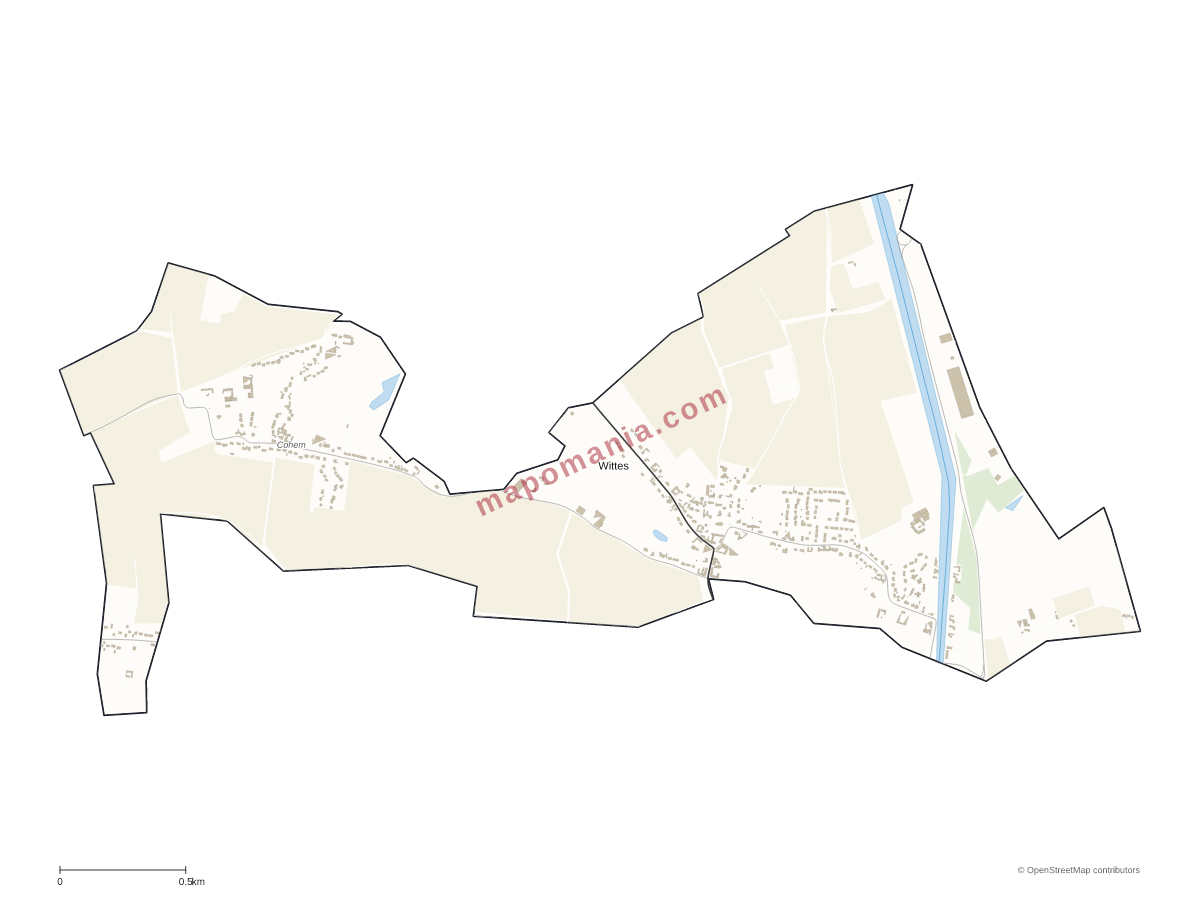 Carte de Wittes à personnaliser