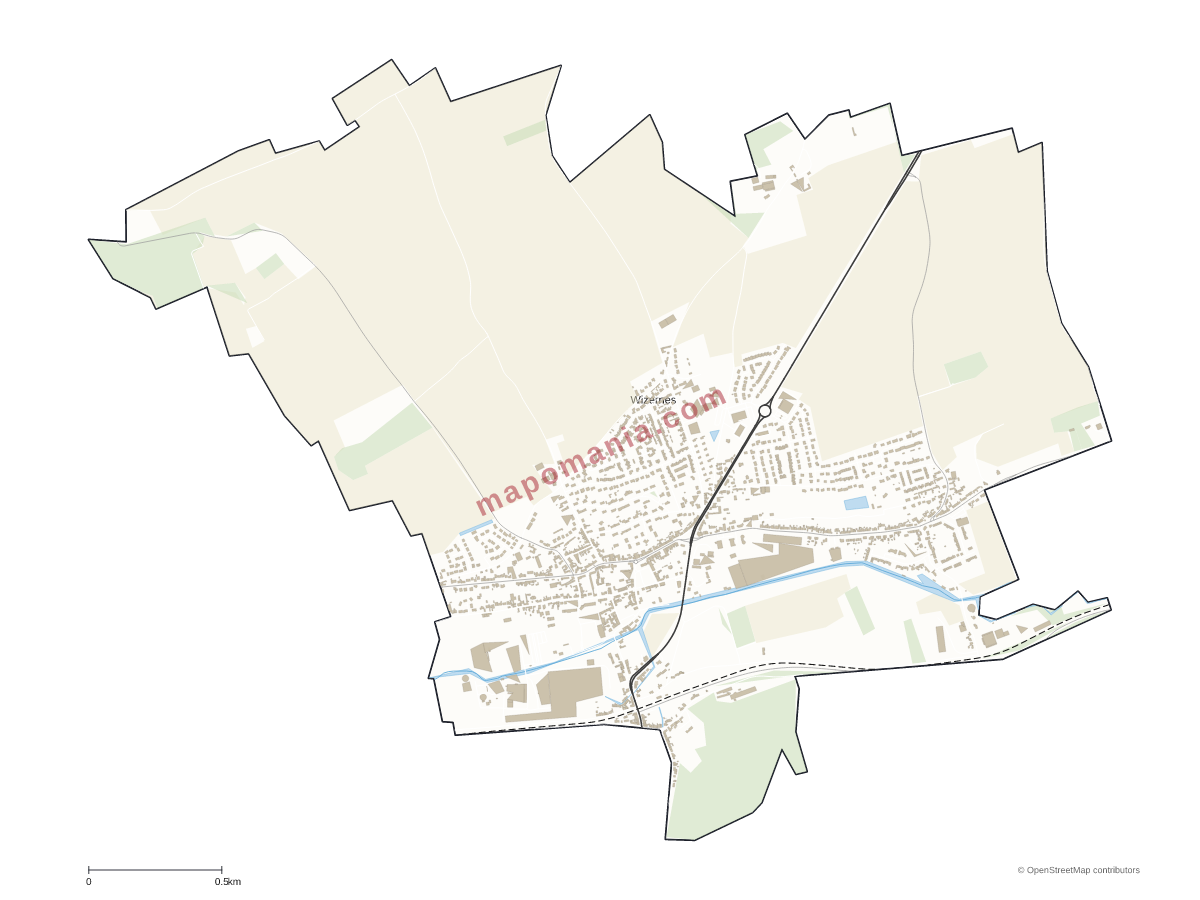 Carte de Wizernes à personnaliser