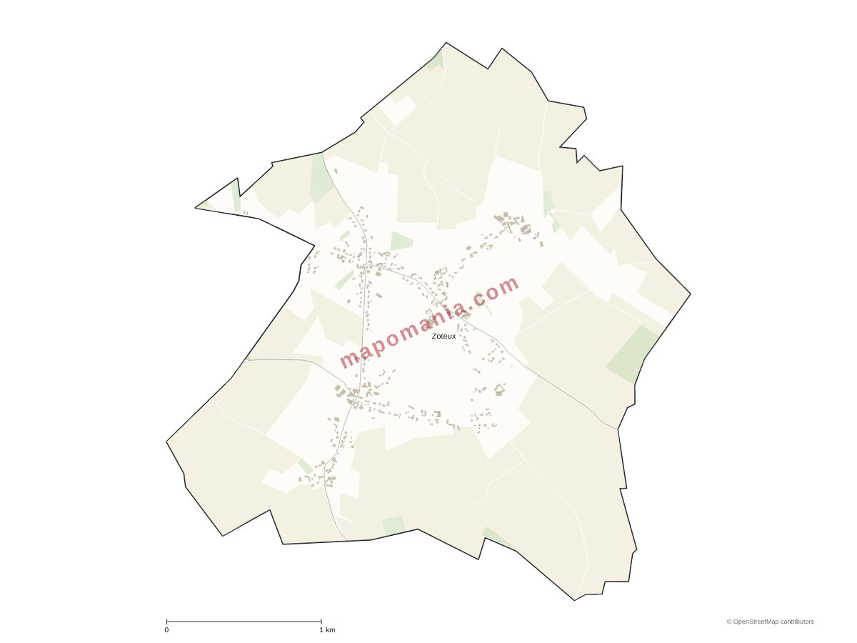 Carte de Zoteux à personnaliser