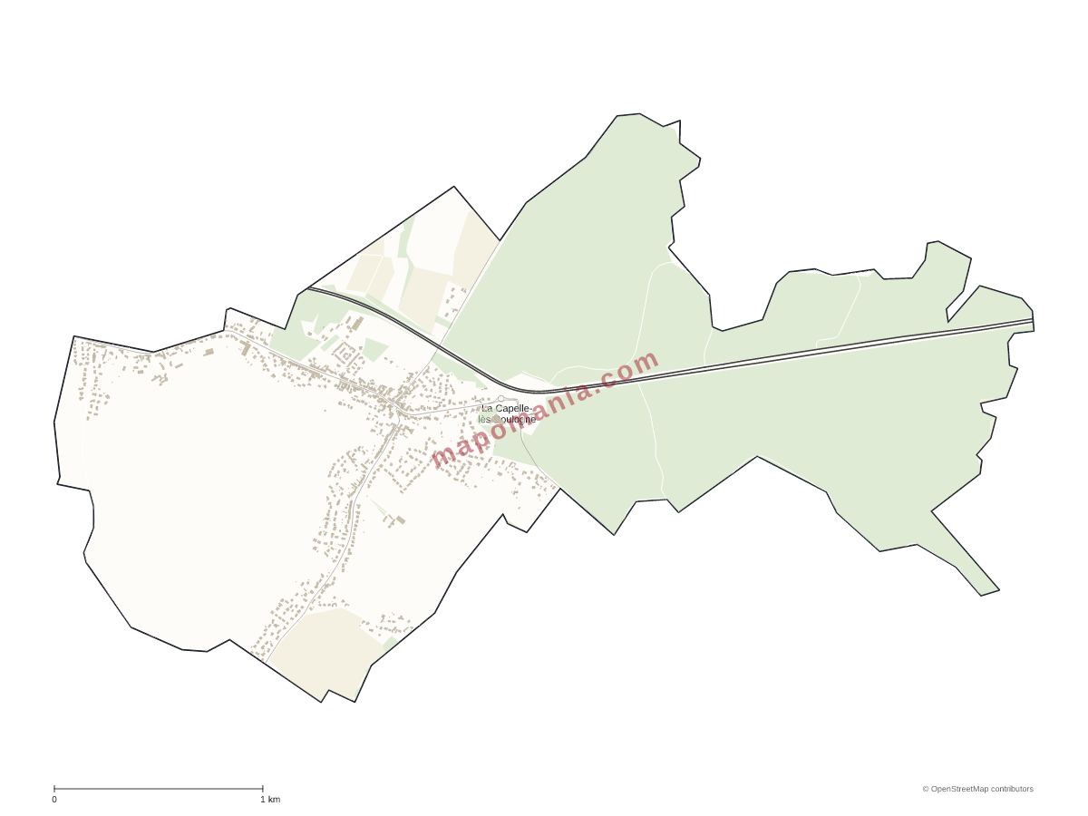 Carte de La Capelle-lès-Boulogne à personnaliser