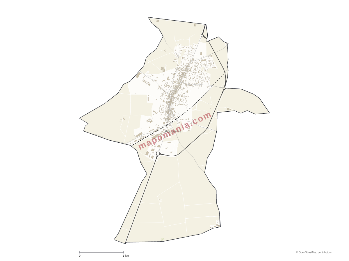 Carte de Aigueperse à personnaliser