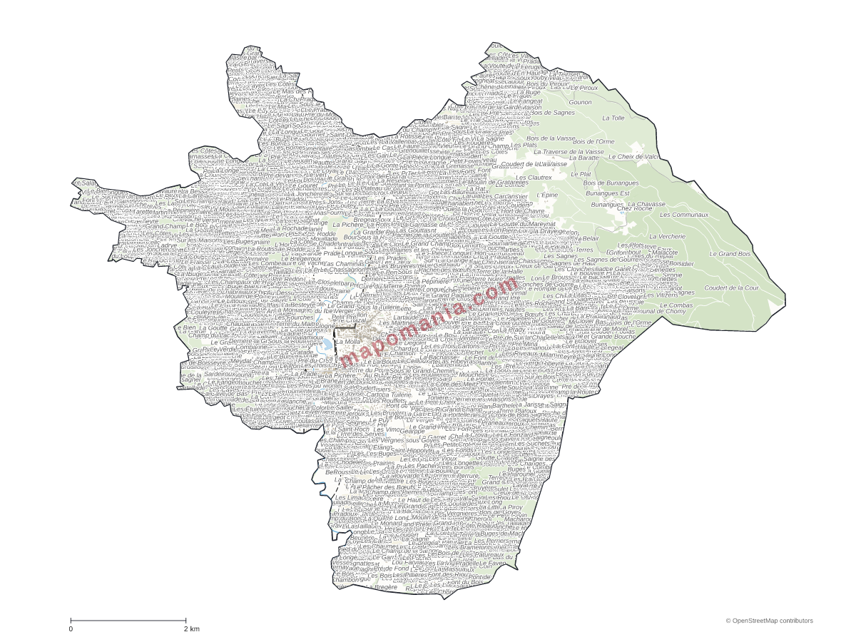 Carte de Ambert à personnaliser