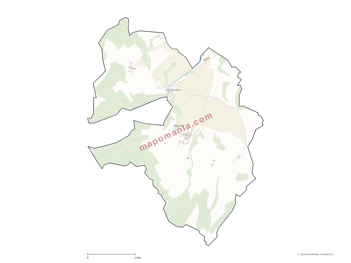 Carte de Augnat à personnaliser