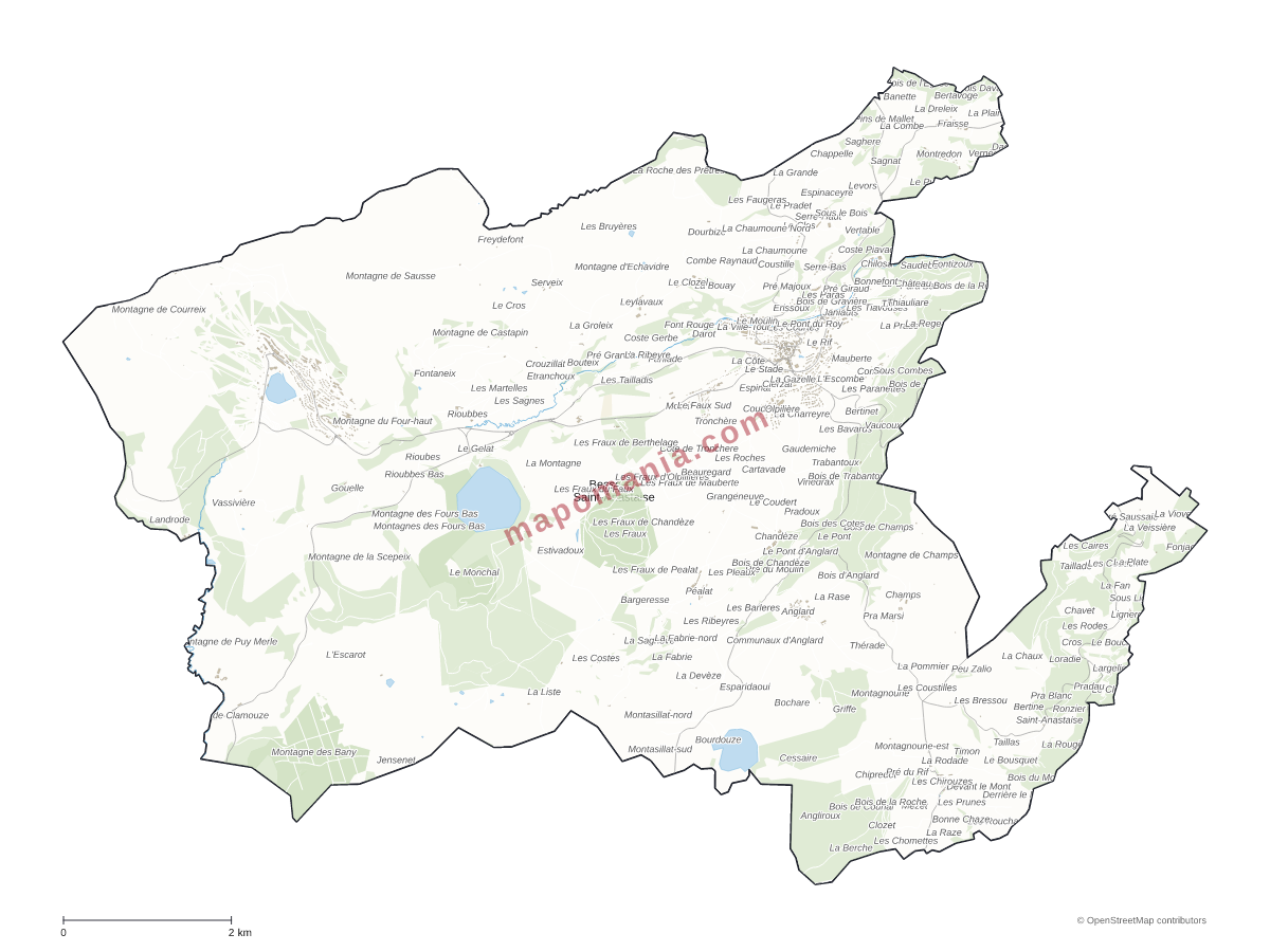 Carte de Besse-et-Saint-Anastaise à personnaliser