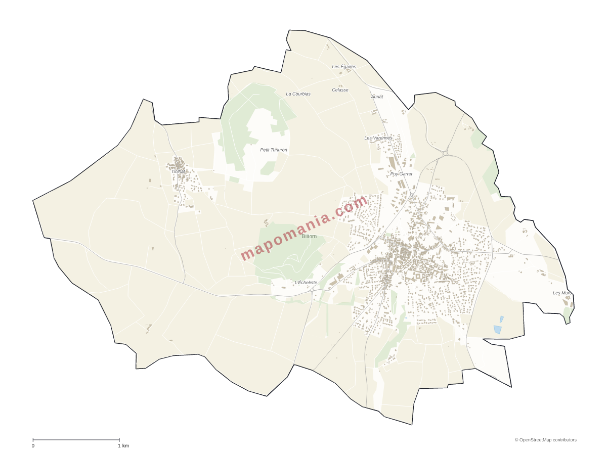 Carte de Billom à personnaliser