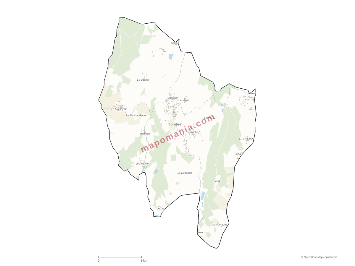 Carte de Bongheat à personnaliser