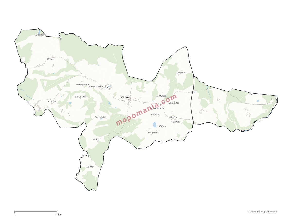 Carte de Briffons à personnaliser