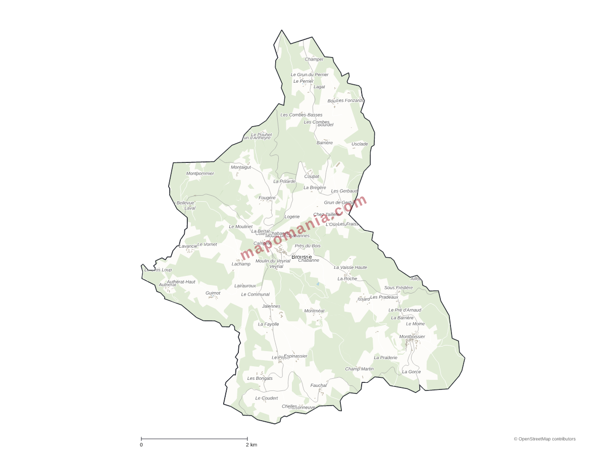 Carte de Brousse à personnaliser