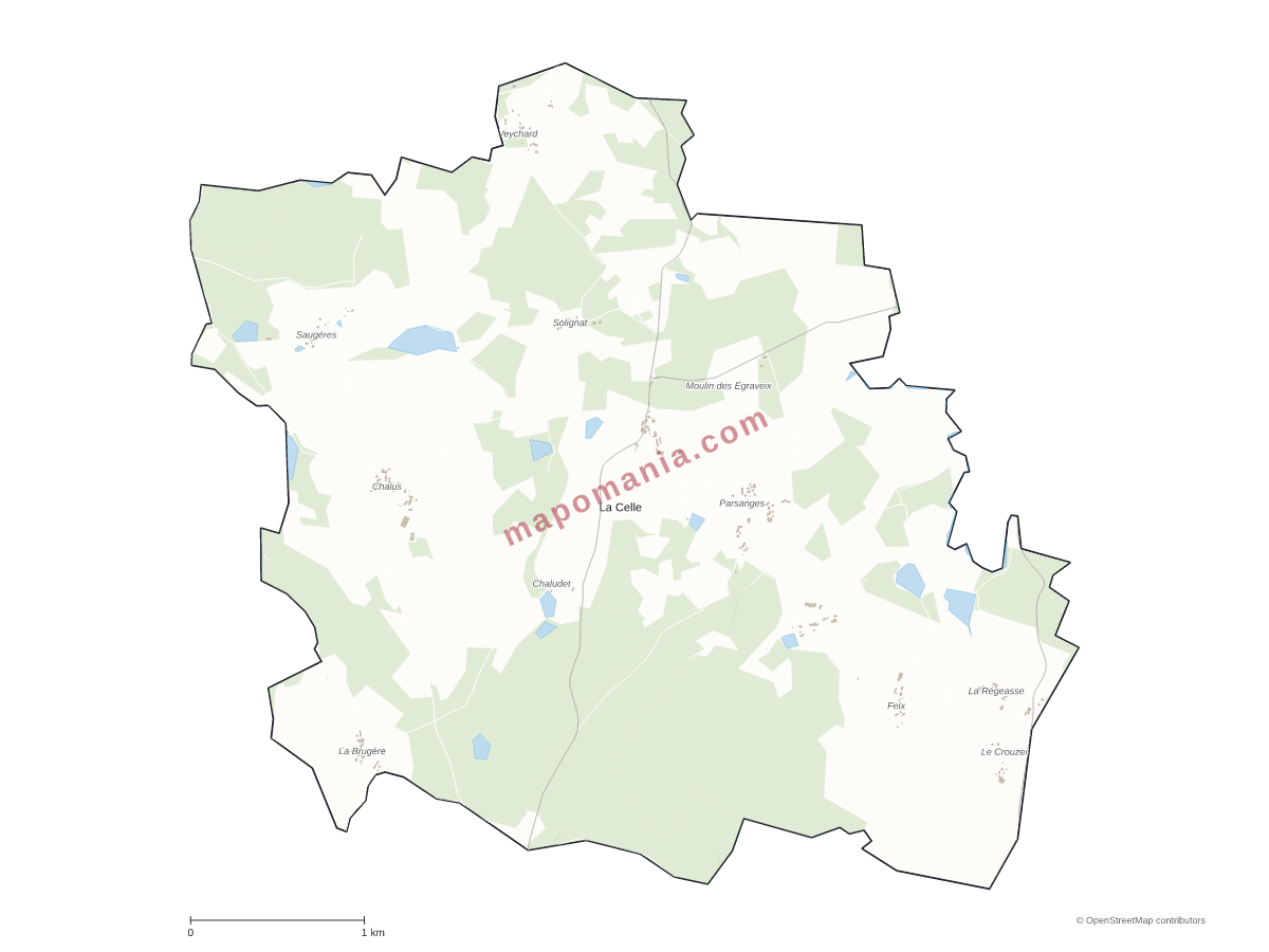 Carte de La Celle à personnaliser