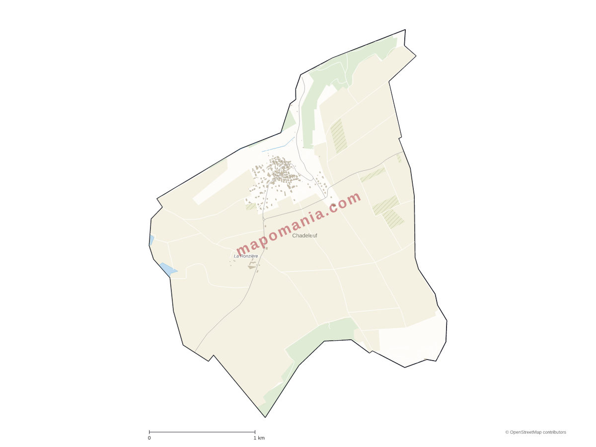 Carte de Chadeleuf à personnaliser