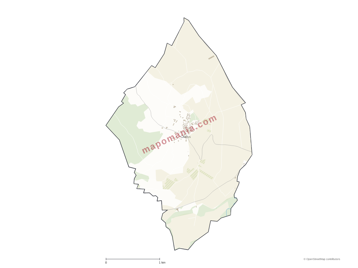 Carte de Chalus à personnaliser