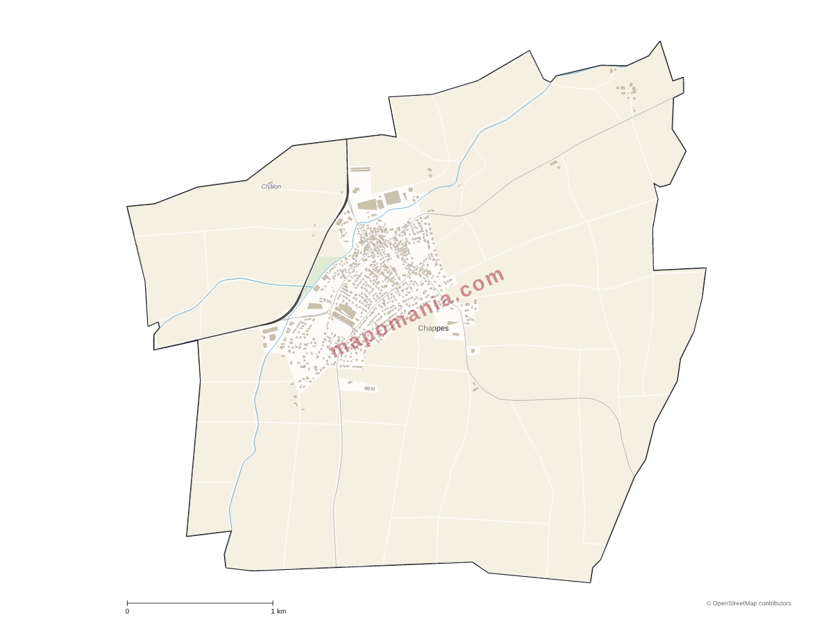 Carte de Chappes à personnaliser