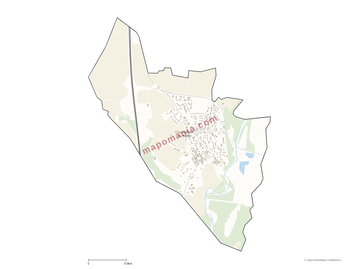 Carte de Charbonnier-les-Mines à personnaliser