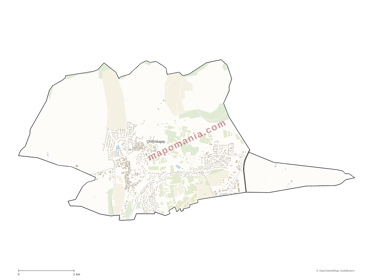 Carte de Châteaugay à personnaliser