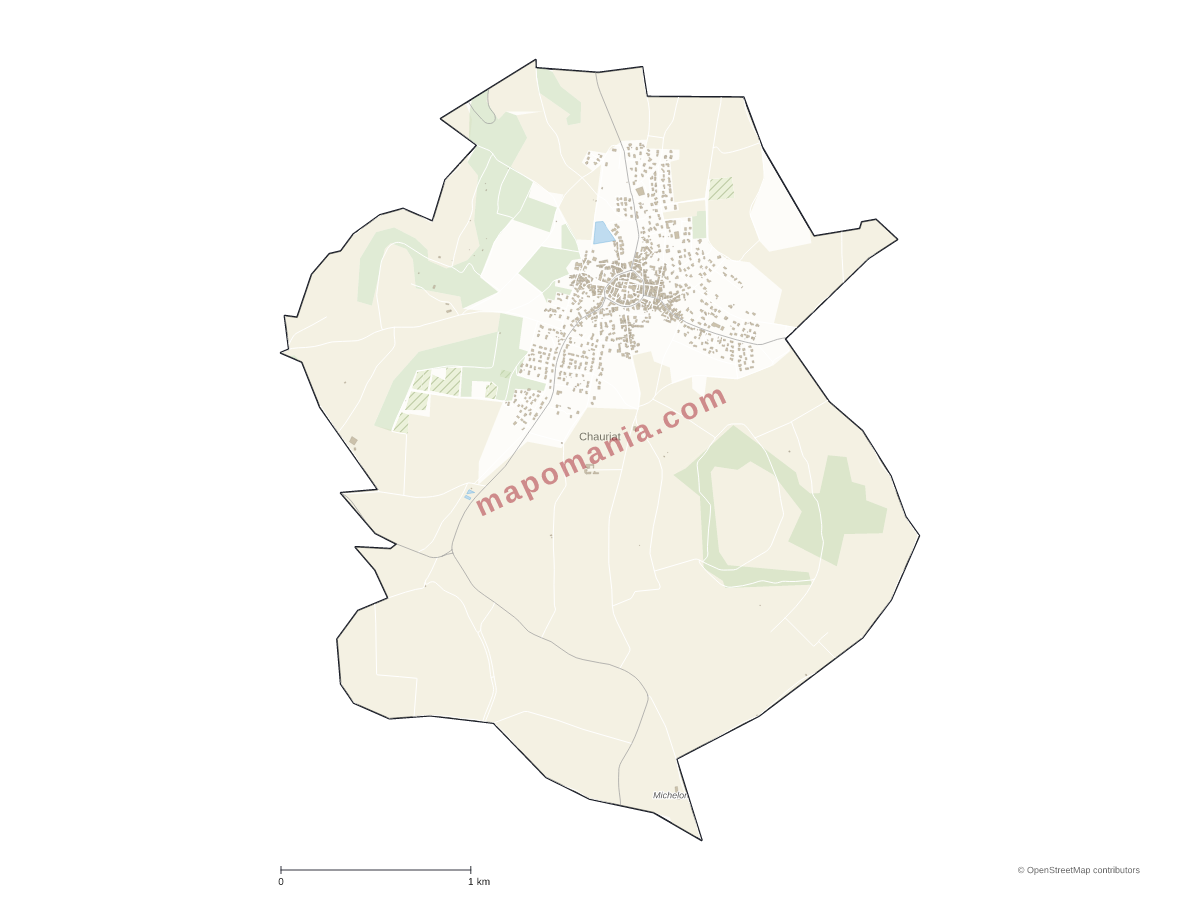 Carte de Chauriat à personnaliser