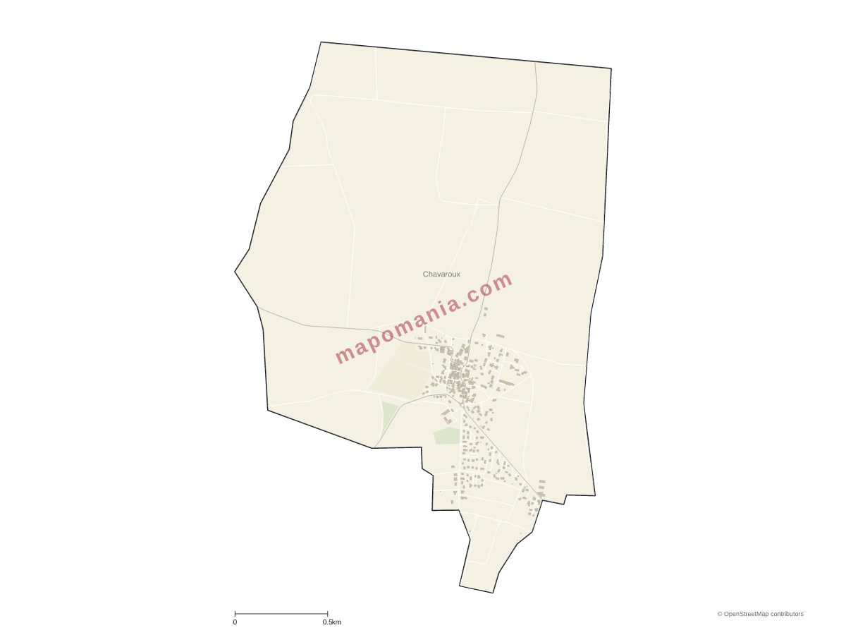 Carte de Chavaroux à personnaliser