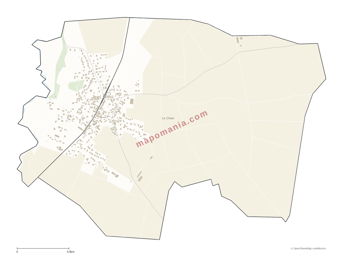 Carte de Le Cheix-sur-Morge à personnaliser