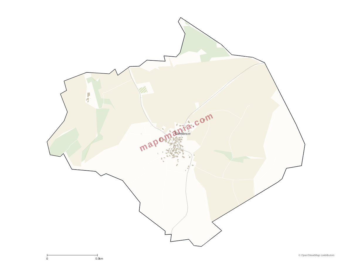 Carte de Clémensat à personnaliser