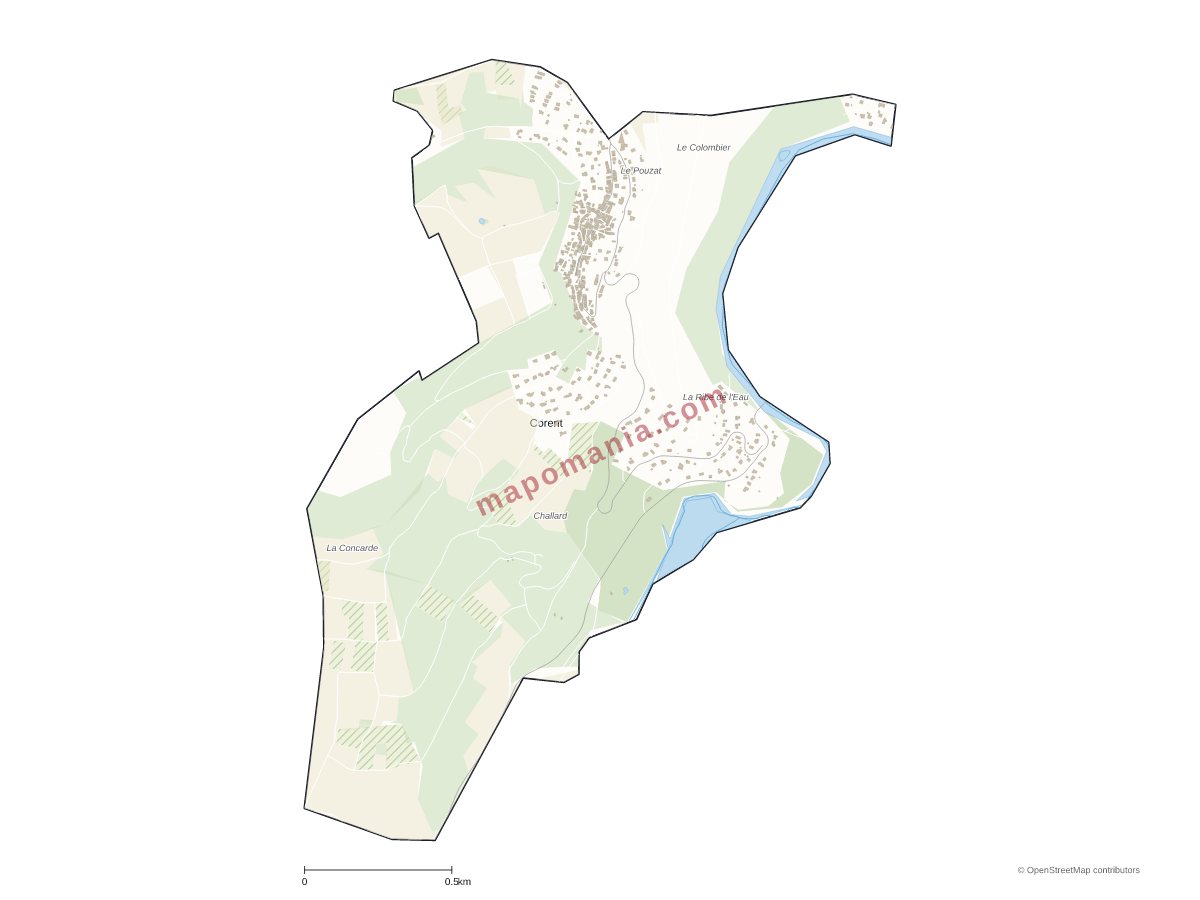 Carte de Corent à personnaliser