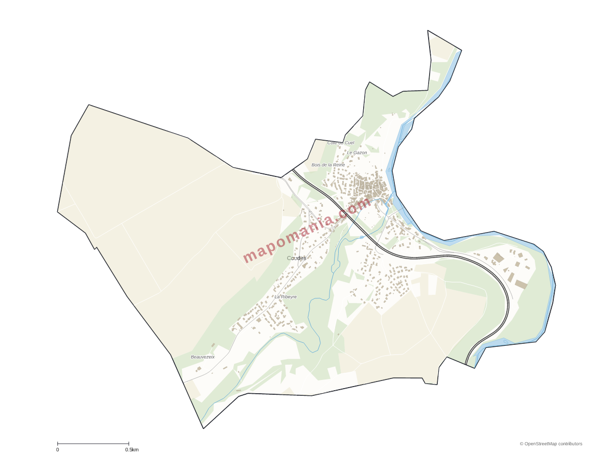 Carte de Coudes à personnaliser