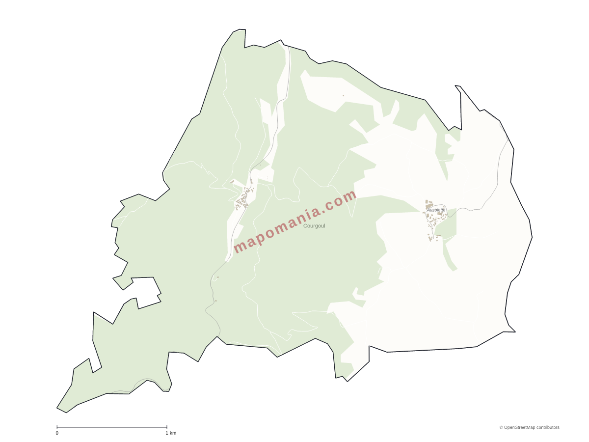 Carte de Courgoul à personnaliser