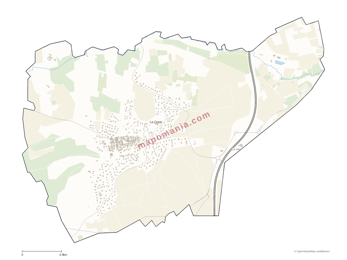 Carte de Le Crest à personnaliser