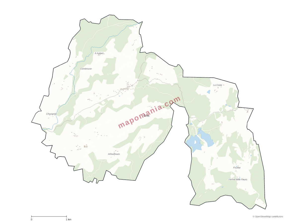Carte de Cros à personnaliser