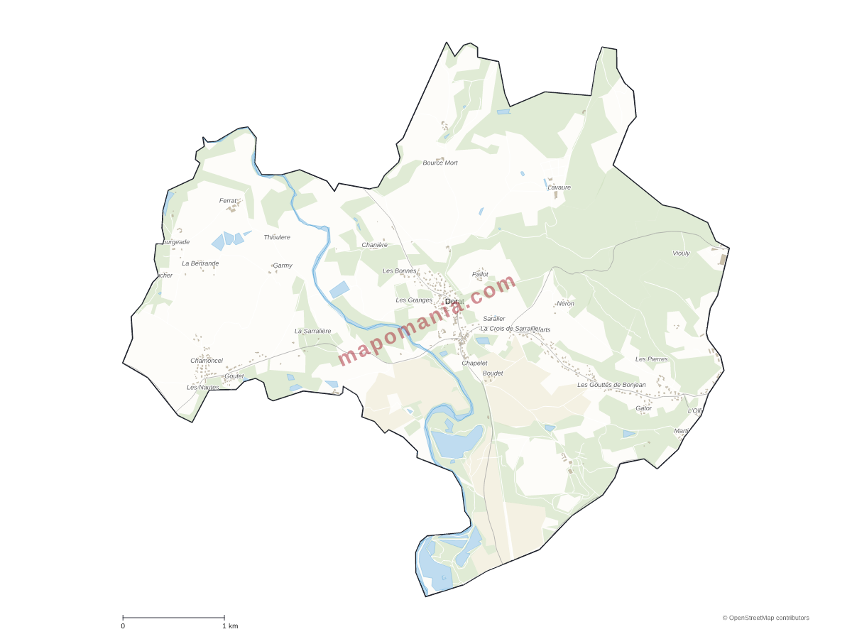 Carte de Dorat à personnaliser