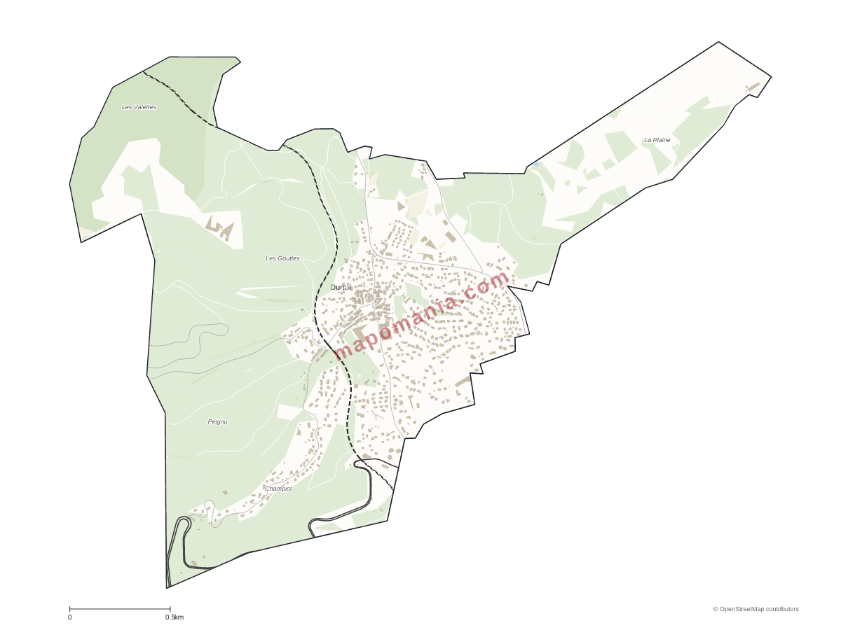 Carte de Durtol à personnaliser