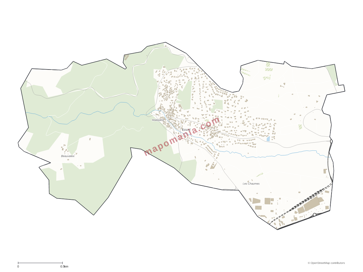 Carte de Enval à personnaliser