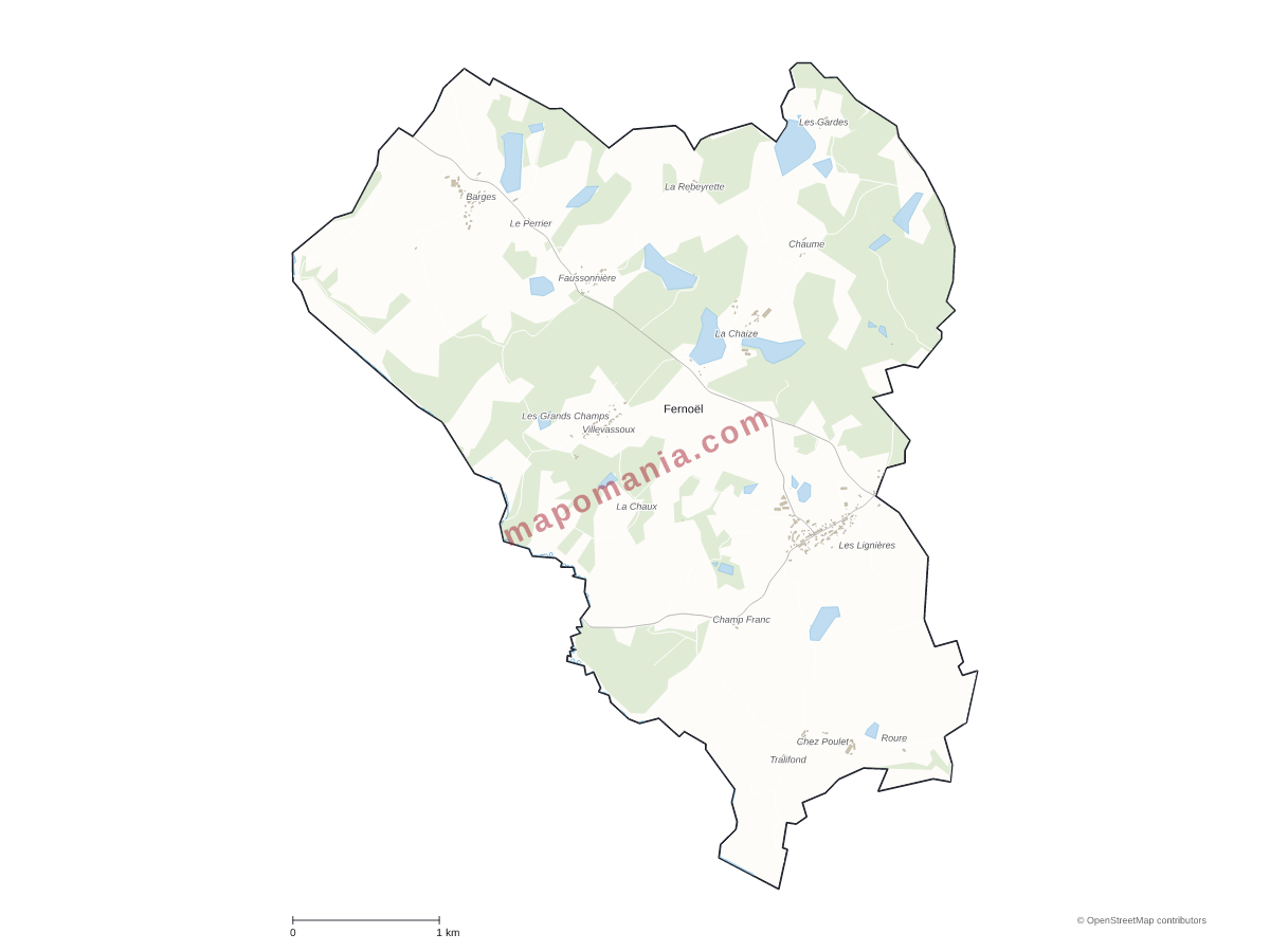 Carte de Fernoël à personnaliser
