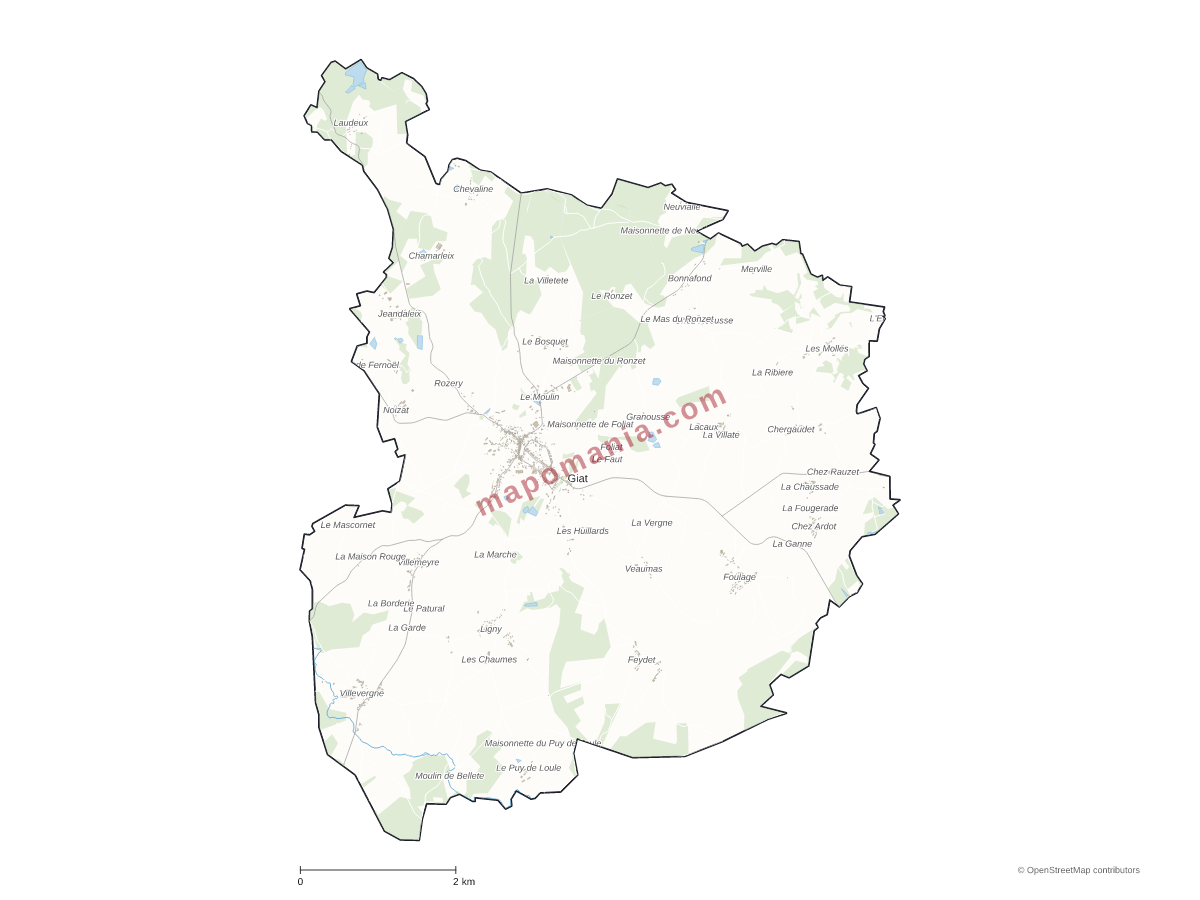 Carte de Giat à personnaliser