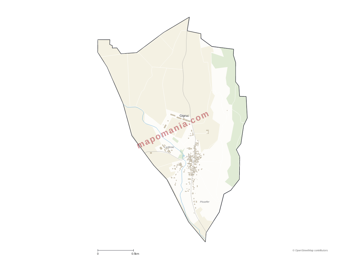 Carte de Gignat à personnaliser