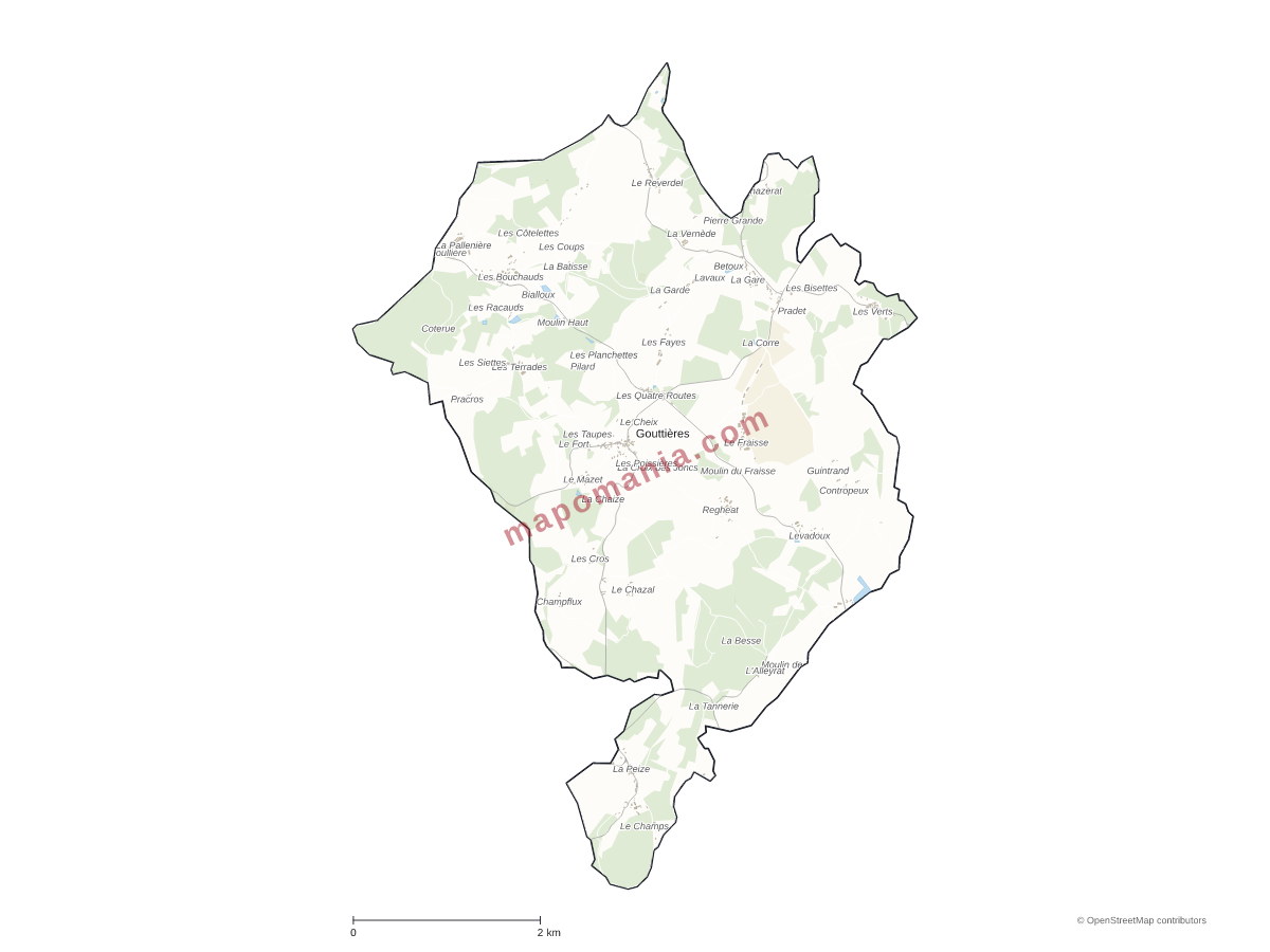 Carte de Gouttières à personnaliser