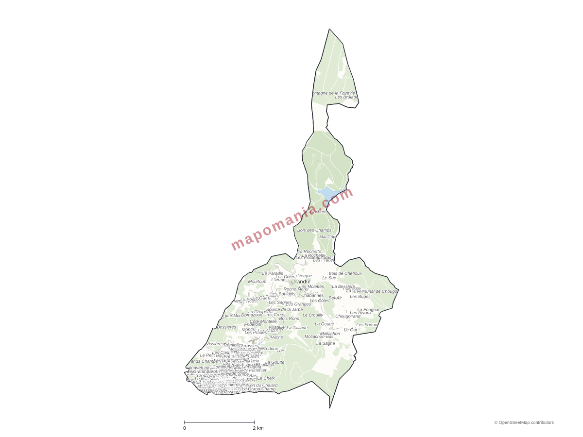Carte de Grandrif à personnaliser