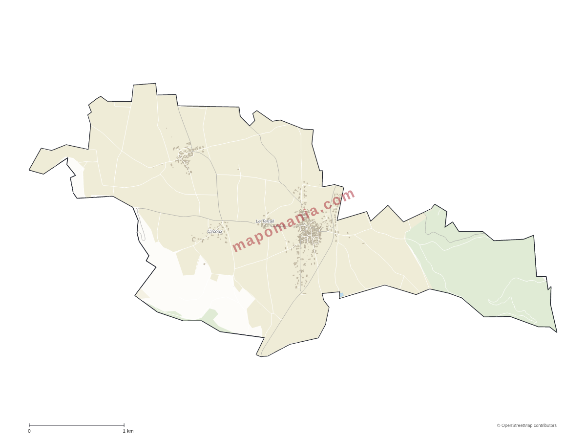 Carte de Lamontgie à personnaliser